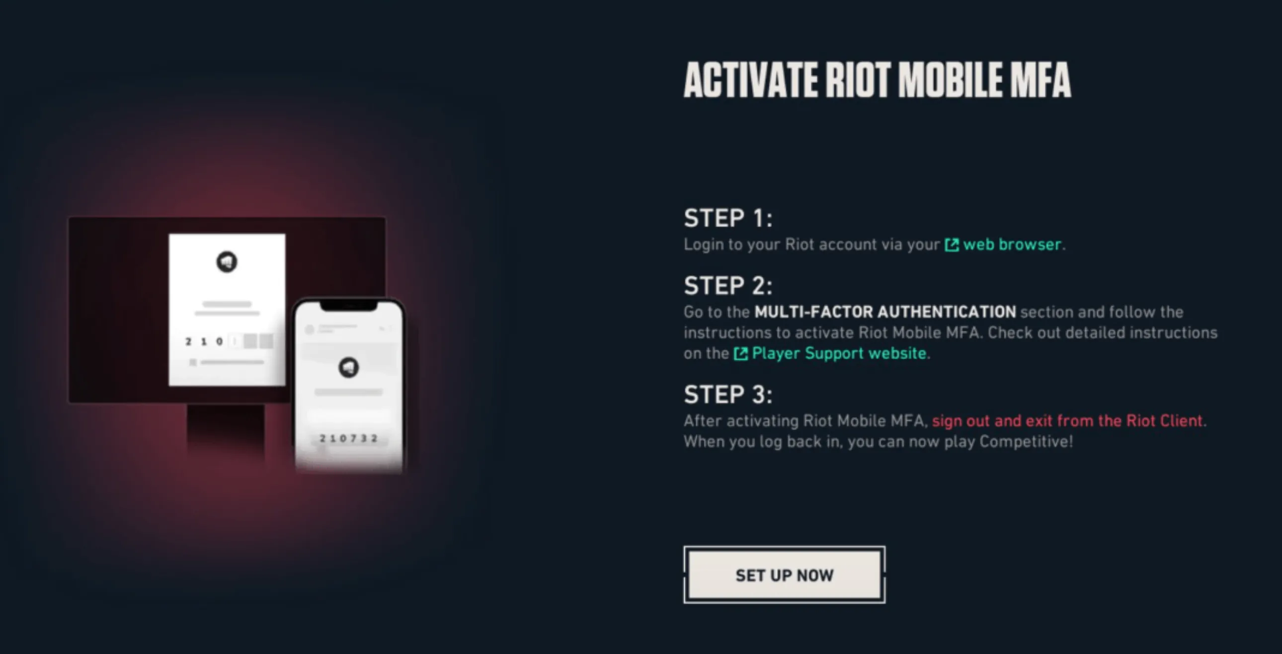 how to activate 2fa in valorant